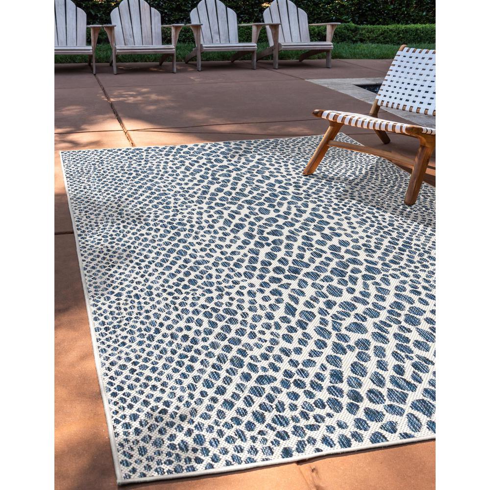 Jill Zarin Outdoor Collection, Area Rug, Blue, 3' 3" x 5' 3", Rectangular. Picture 2