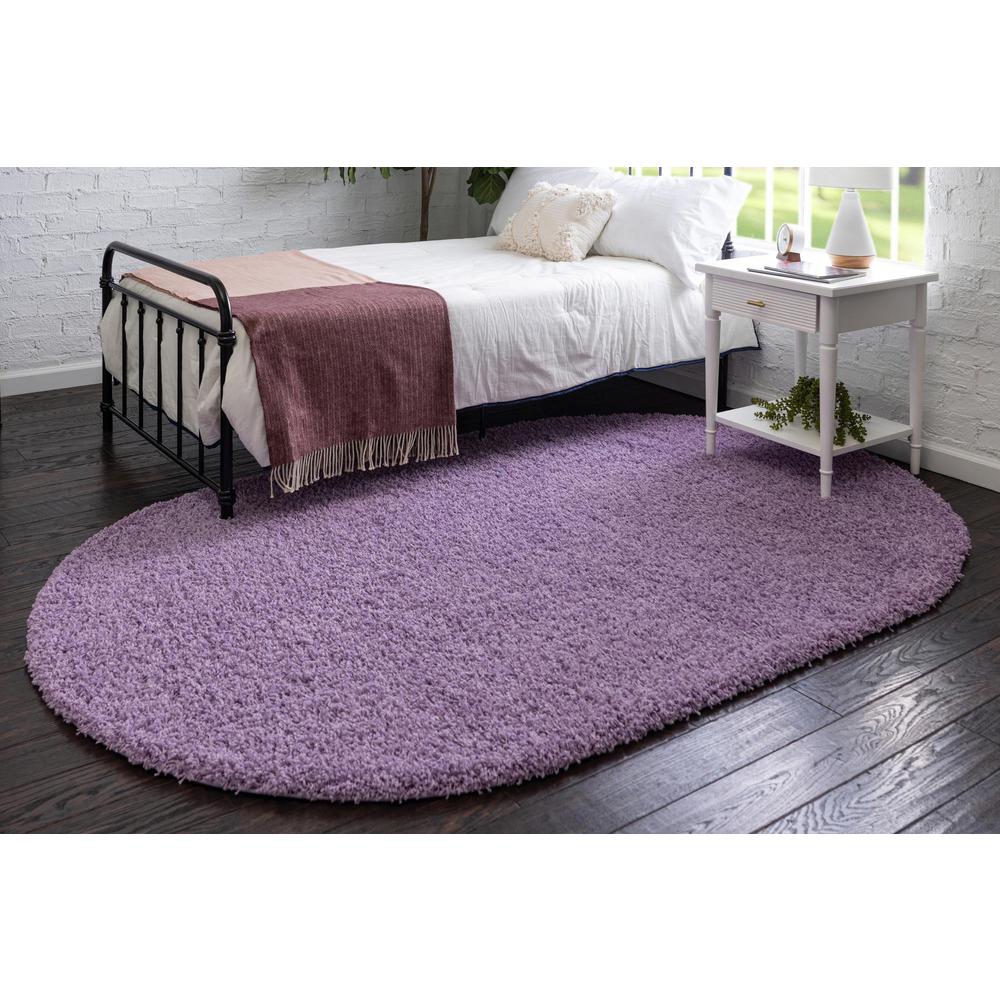 Unique Loom 5x8 Oval Rug in Lilac (3151454). Picture 3