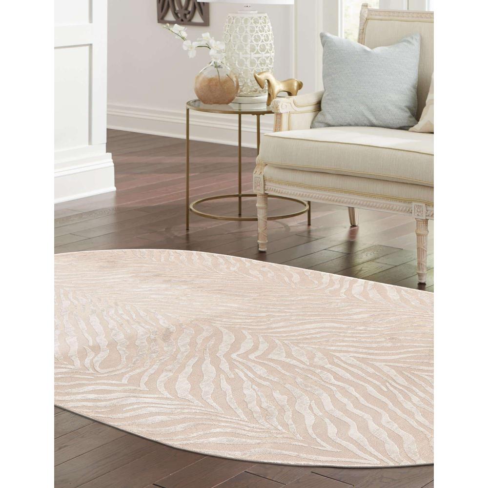Finsbury Meghan Area Rug 5' 3" x 8' 0", Oval Ivory Beige. Picture 3