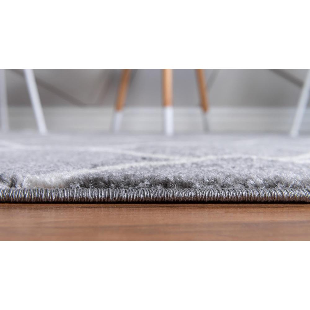 Unique Loom 4x6 Oval Rug in Light Gray (3151571). Picture 5