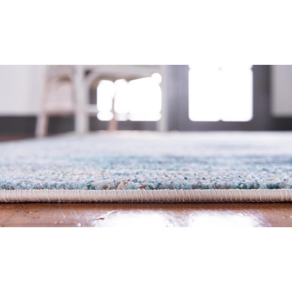 Unique Loom 5 Ft Round Rug in Light Blue (3153819). Picture 4