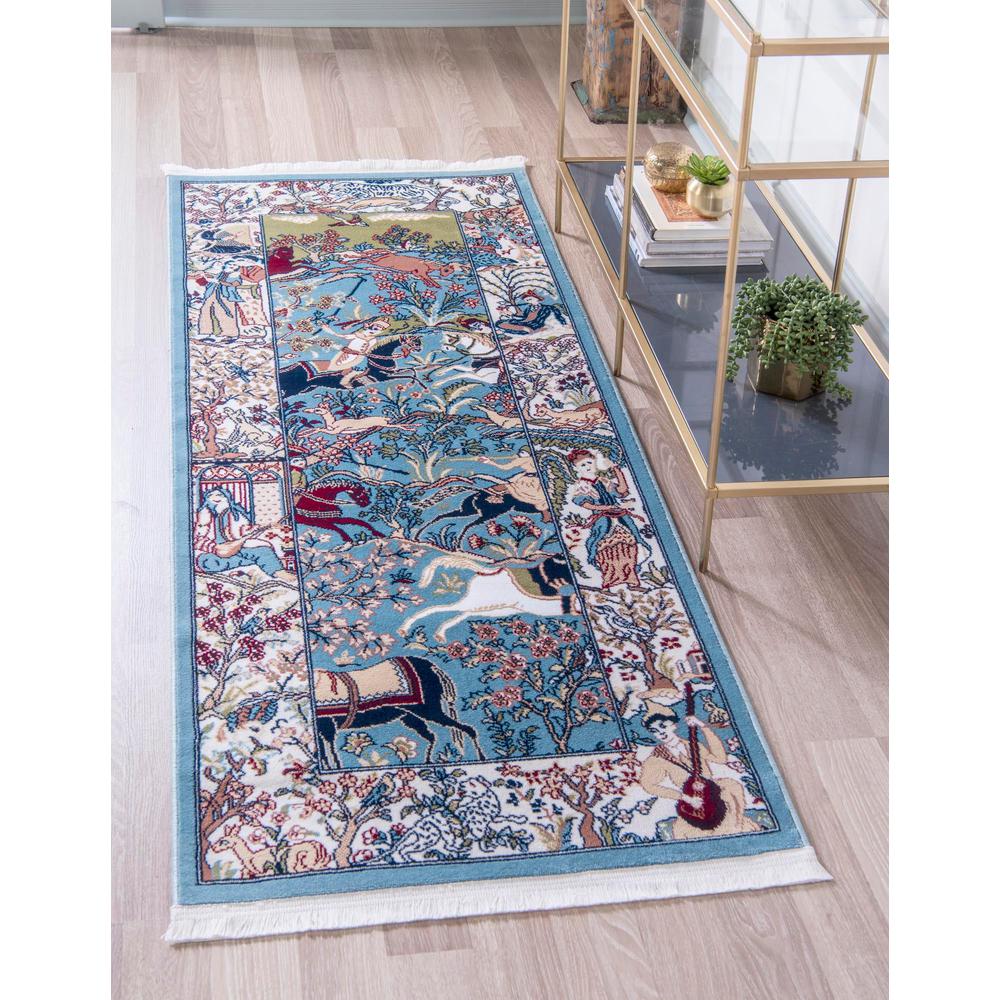 Unique Loom 8 Ft Runner in Blue (3147730). Picture 2