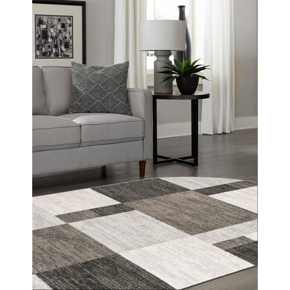 Autumn Collection, Area Rug, Gray, 5' 3" x 8' 0", Oval. Picture 3