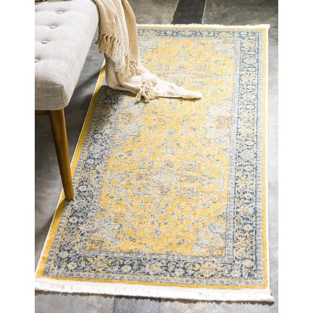 Baracoa Collection, Area Rug, Yellow, 2' 7" x 12' 0", Runner. Picture 2