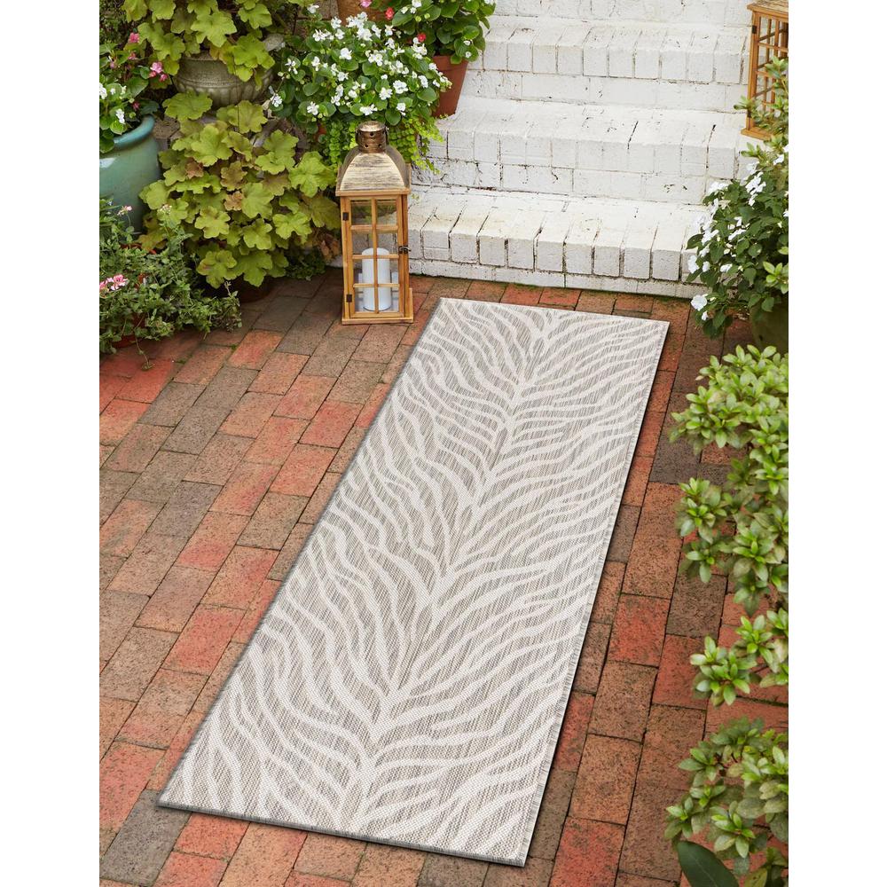 Outdoor Safari Collection, Area Rug, Gray, 2' 0" x 6' 0", Runner. Picture 2