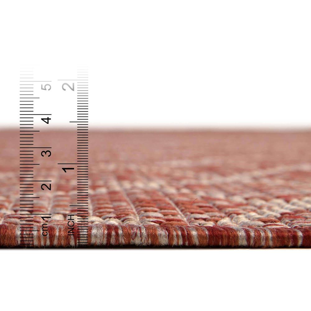 Outdoor Trellis Collection, Area Rug, Rust Red, 5' 3" x 7' 10", Rectangular. Picture 5