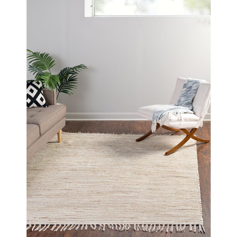 Chindi Jute Collection, Area Rug, Natural, 7' 1" x 7' 1", Square. Picture 1