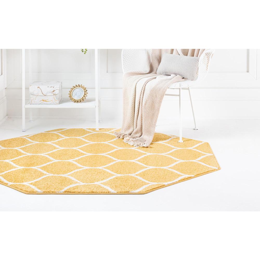 Unique Loom 8 Ft Octagon Rug in Yellow (3151675). Picture 3