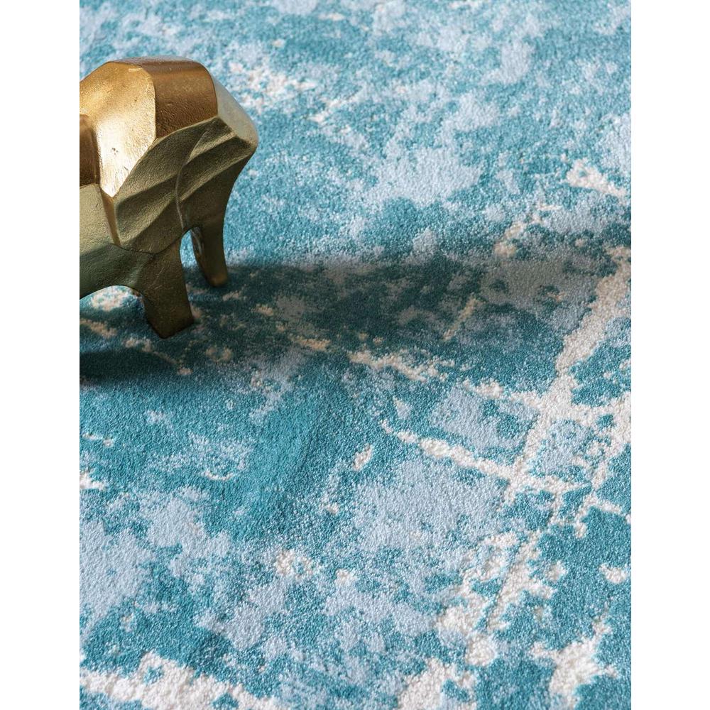 Uptown Lexington Avenue Area Rug 2' 7" x 8' 0", Runner Turquoise. Picture 4
