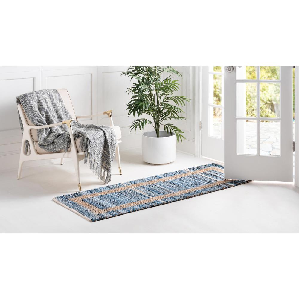 Unique Loom 10 Ft Runner in Navy Blue (3153246). Picture 3