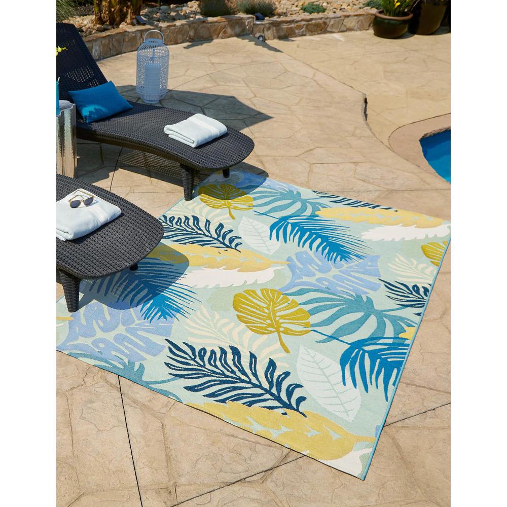 Outdoor Botanical Collection, Area Rug Multi, 4' 0" x 6' 0", Rectangular. Picture 2