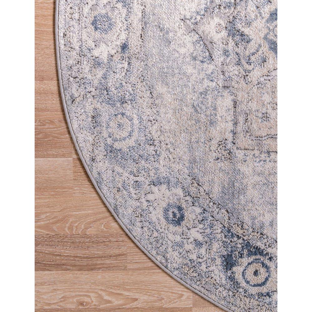 Portland Canby Area Rug 4' 1" x 4' 1", Round Gray. Picture 9