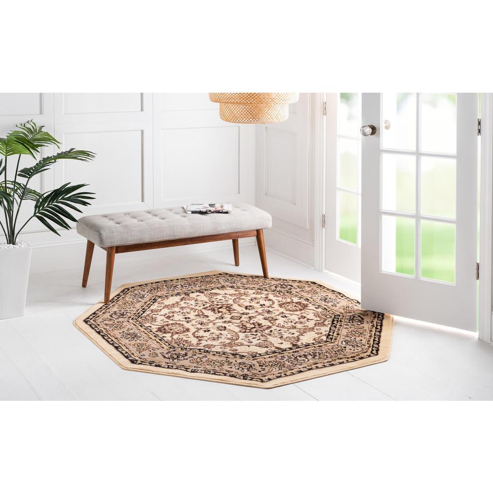Unique Loom 8 Ft Octagon Rug in Ivory (3152882). Picture 3