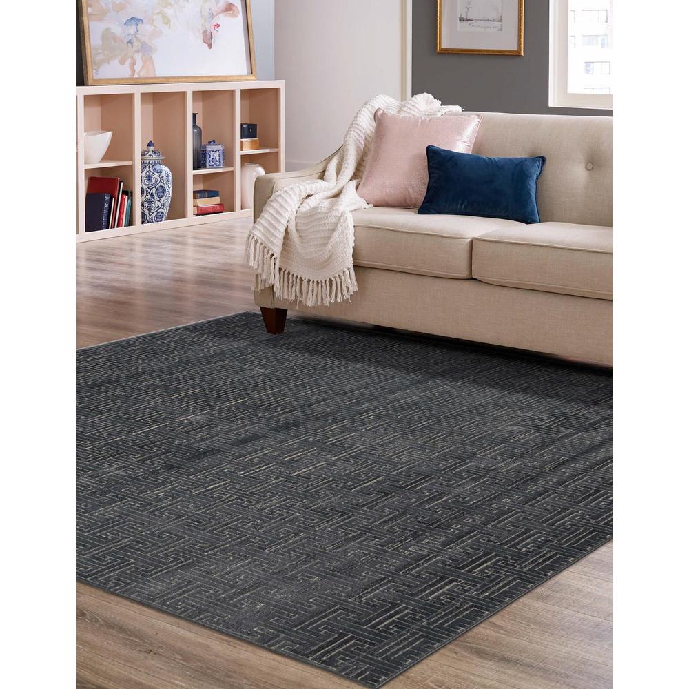 Uptown Park Avenue Area Rug 1' 8" x 1' 8", Square Navy Blue. Picture 2