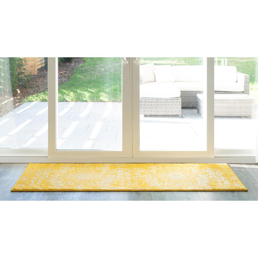 Unique Loom 8 Ft Runner in Yellow (3150416). Picture 4