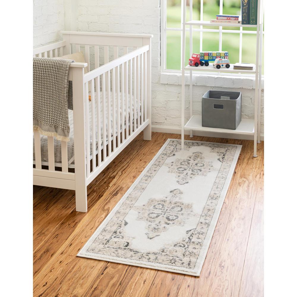 Unique Loom 8 Ft Runner in Ivory (3158883). Picture 2