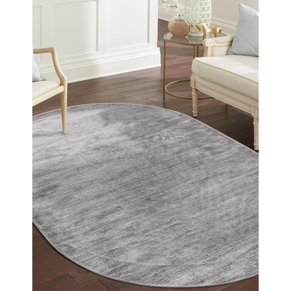Finsbury Kate Area Rug 5' 3" x 8' 0", Oval Gray. Picture 2