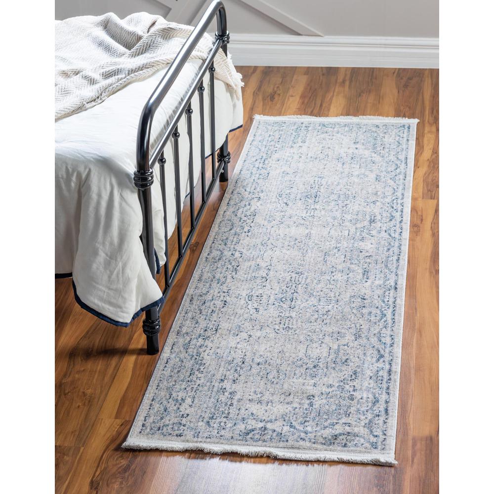 Unique Loom 10 Ft Runner in Gray (3147902). Picture 2