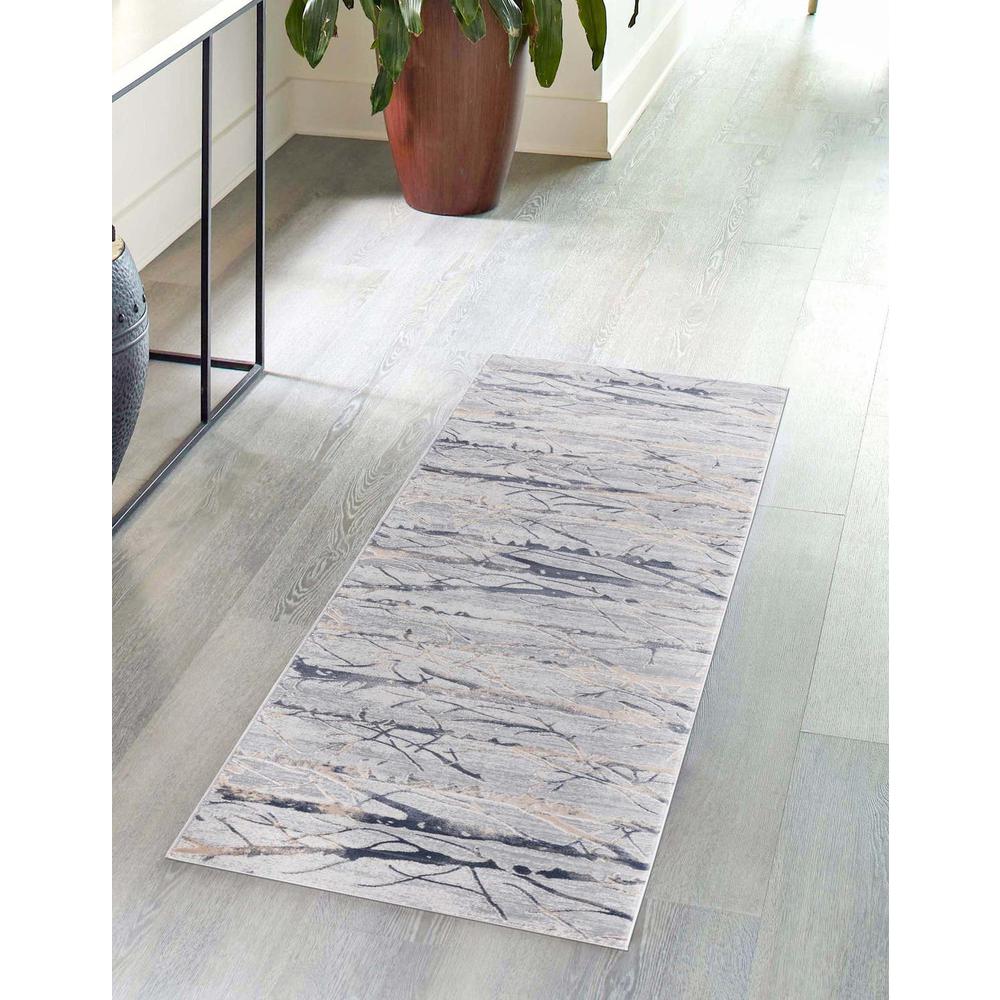 Finsbury Anne Area Rug 2' 0" x 9' 10", Runner Gray. Picture 2