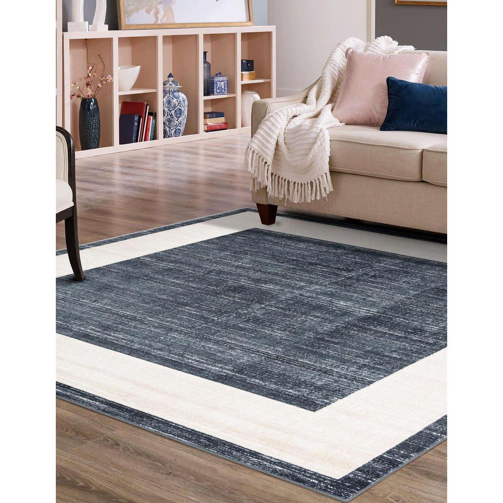 Uptown Yorkville Area Rug 7' 10" x 7' 10", Square Navy Blue. Picture 3