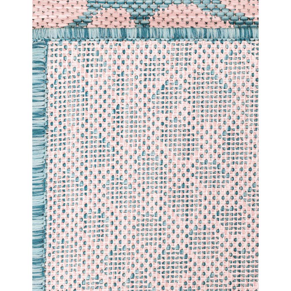 Jill Zarin Outdoor Cape Town Area Rug 2' 0" x 6' 0", Runner Pink and Aqua. Picture 7