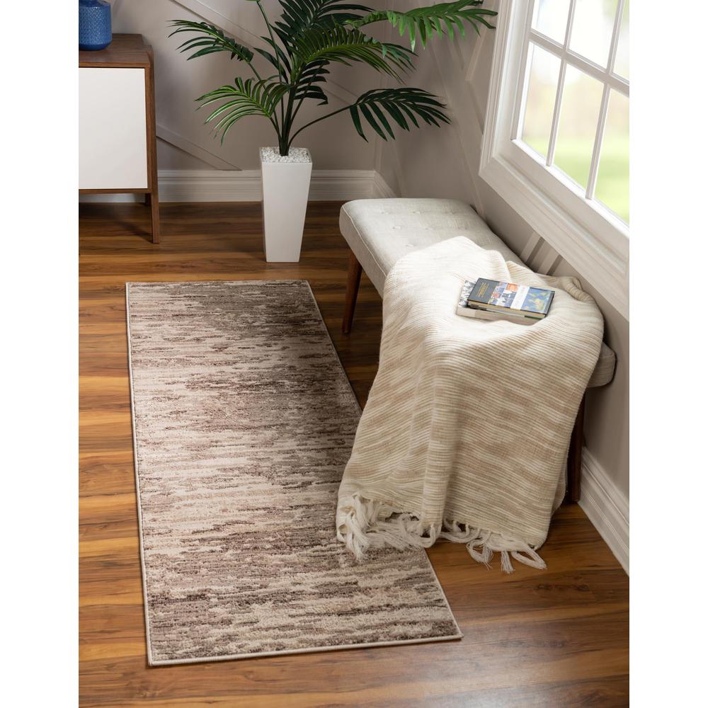 Unique Loom 12 Ft Runner in Brown (3154229). Picture 2