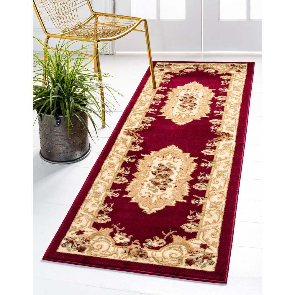 Unique Loom 12 Ft Runner in Burgundy (3153877). Picture 2