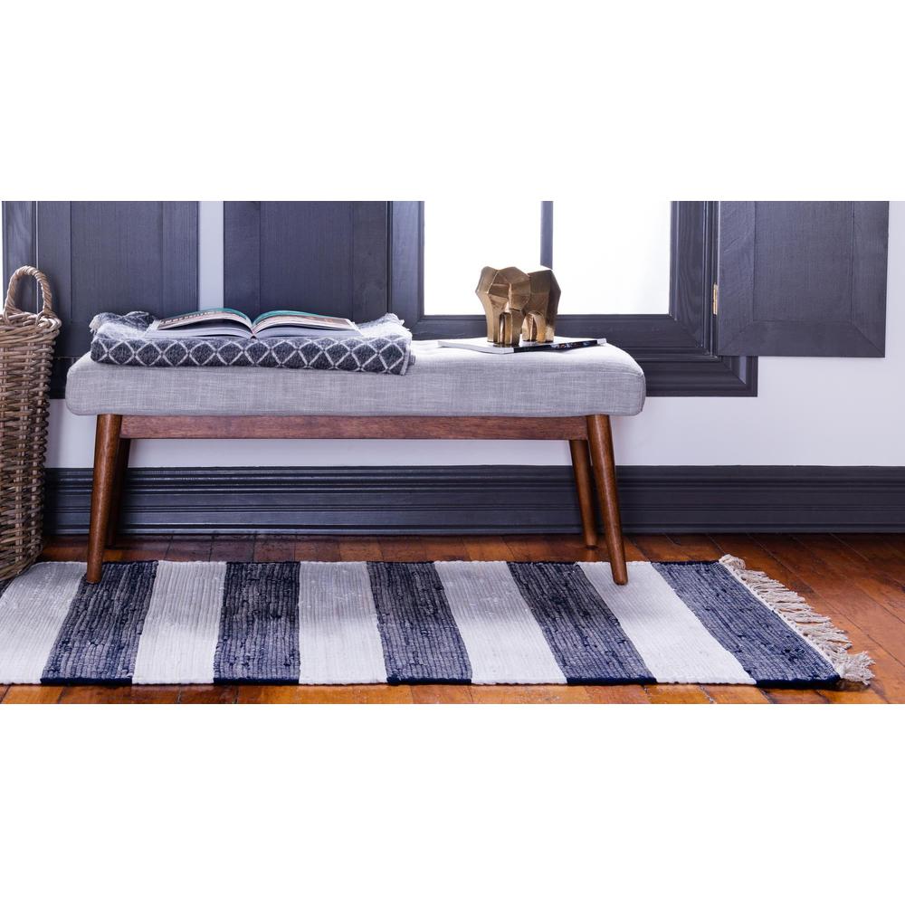 Unique Loom 8 Ft Runner in Navy Blue (3153116). Picture 4