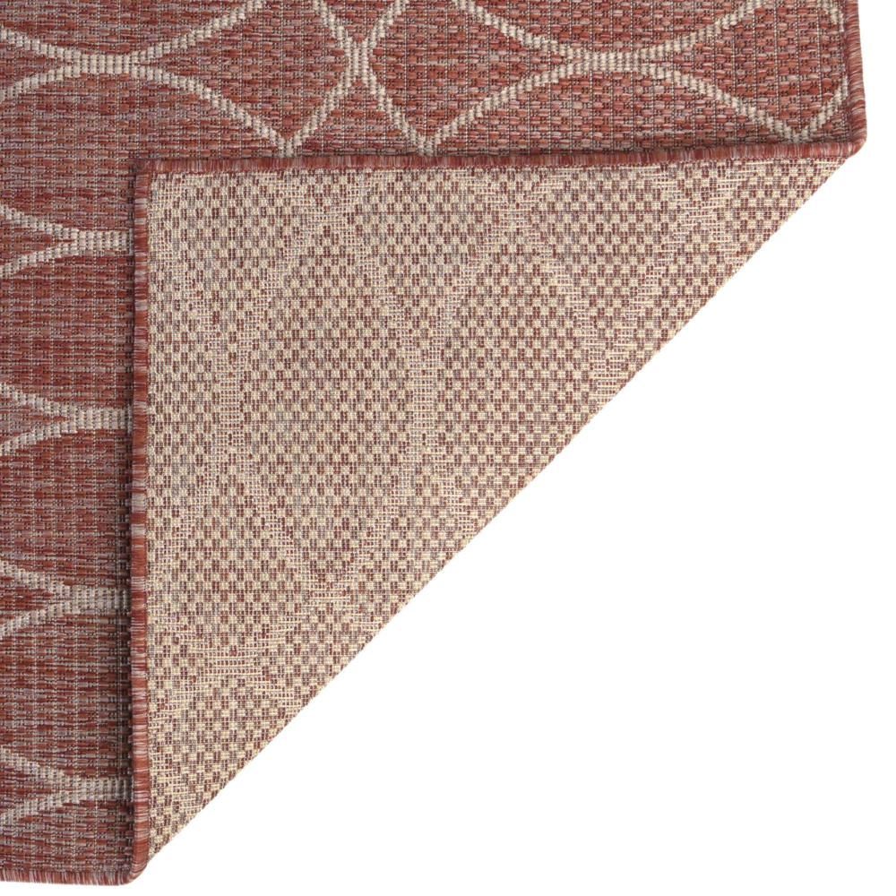 Outdoor Trellis Collection, Area Rug, Rust Red, 5' 3" x 7' 10", Rectangular. Picture 7