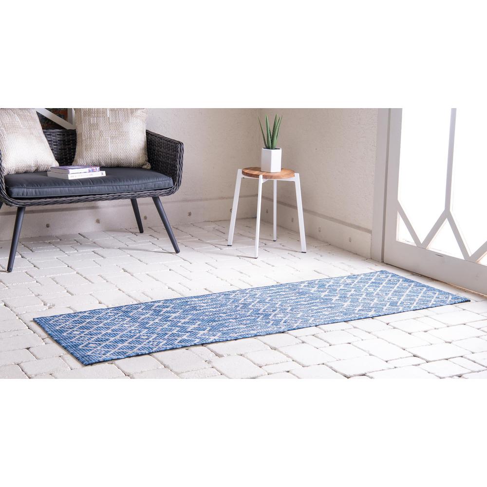 Unique Loom 12 Ft Runner in Blue (3164289). Picture 3