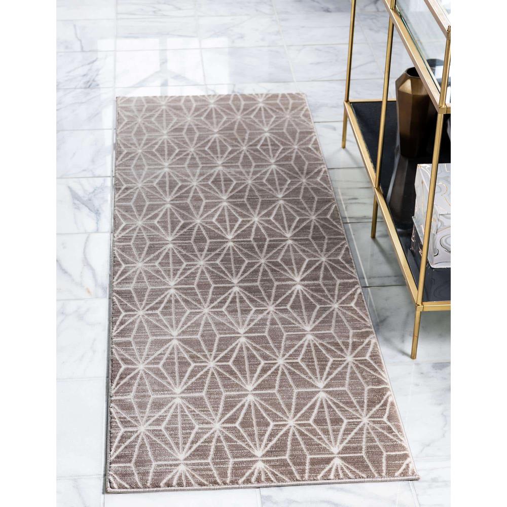 Uptown Fifth Avenue Area Rug 2' 7" x 13' 11", Runner Brown. Picture 2