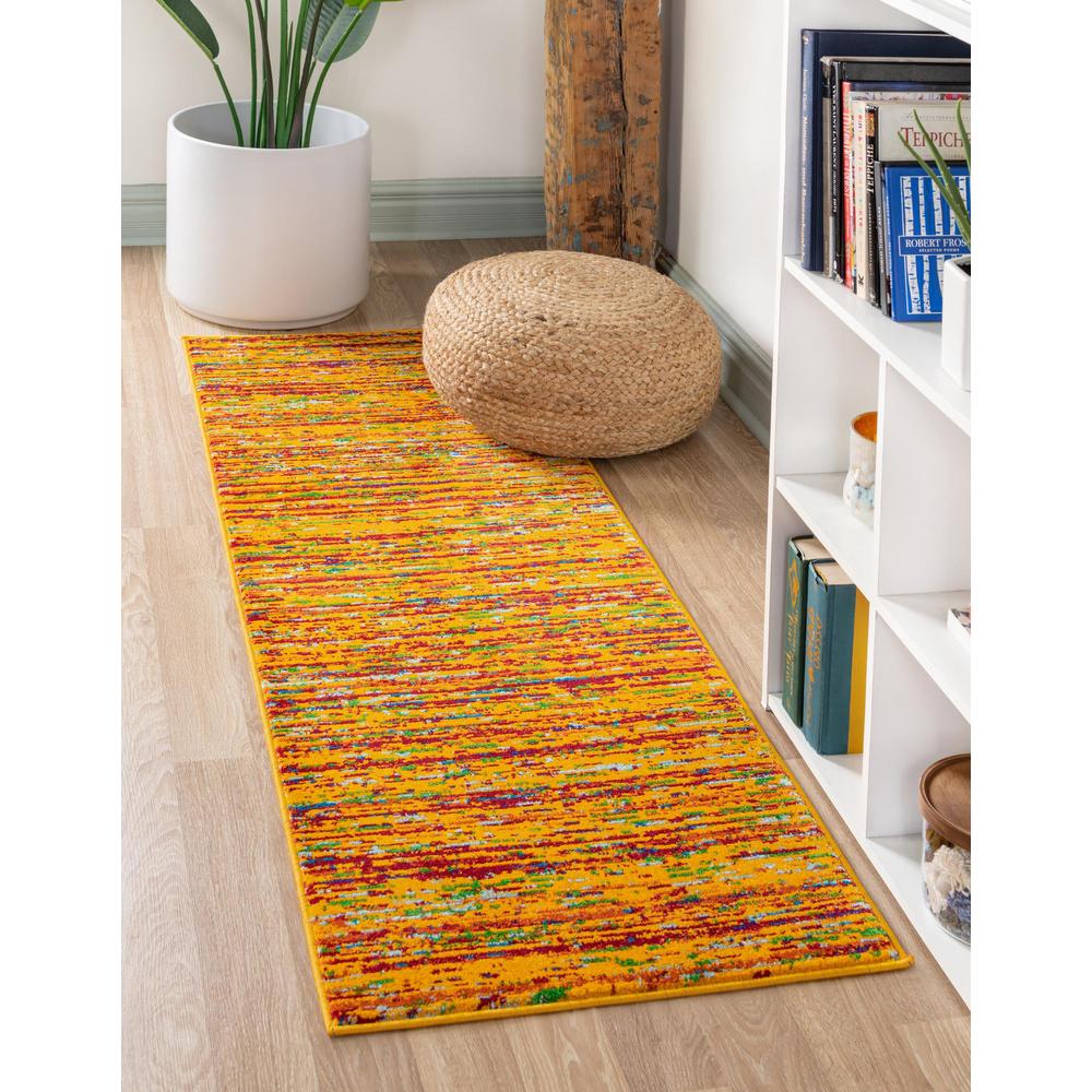 Unique Loom 12 Ft Runner in Yellow (3160714). Picture 2