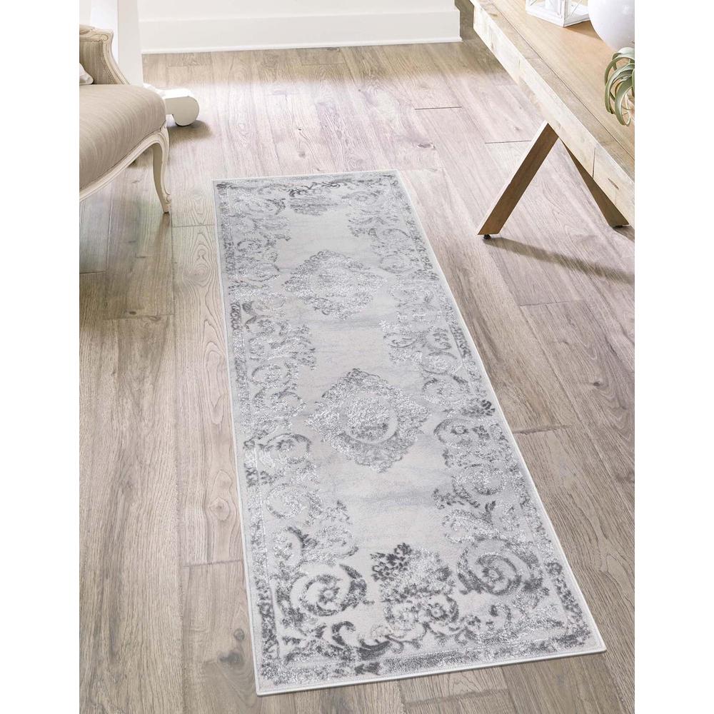 Finsbury Diana Area Rug 2' 0" x 8' 0", Runner Gray. Picture 2