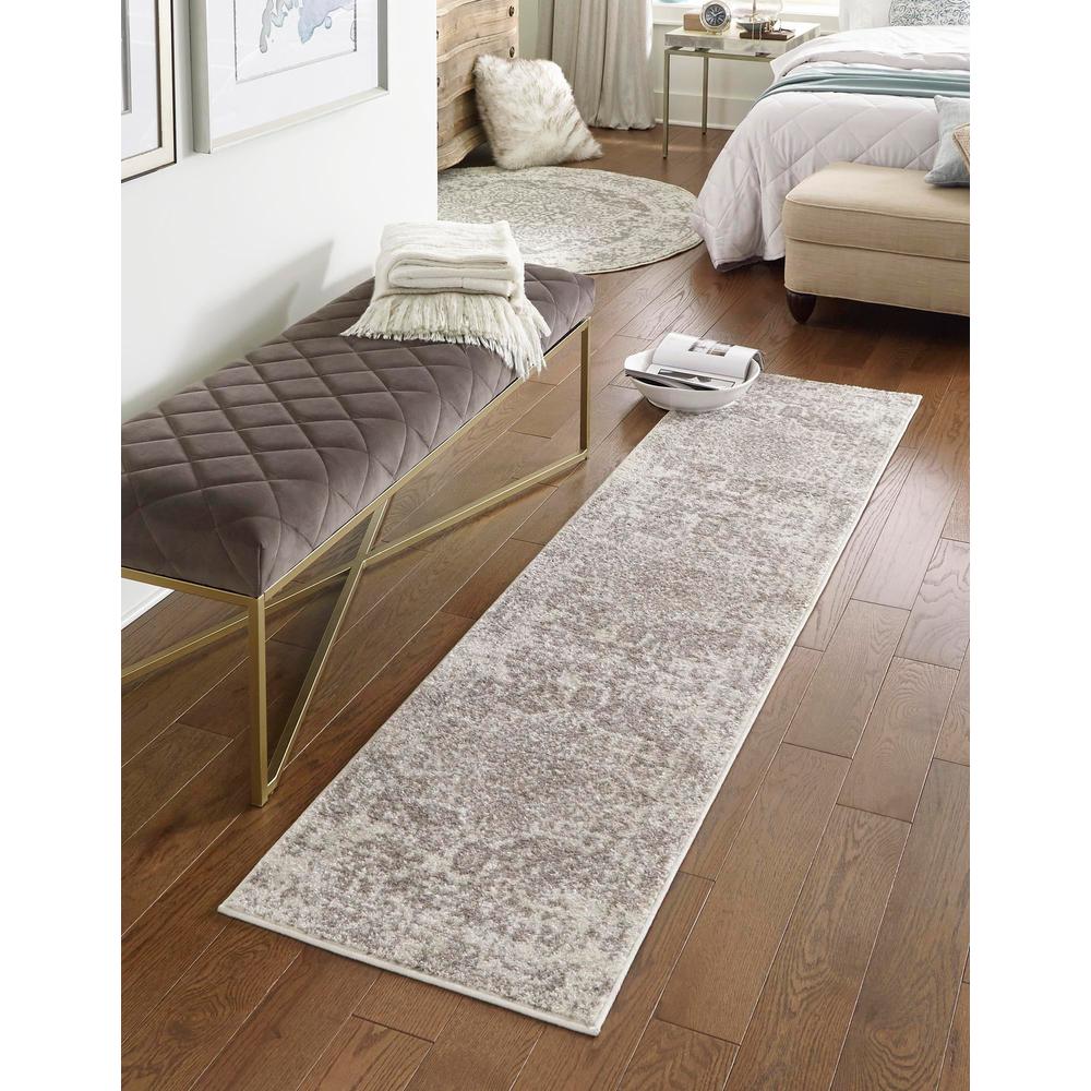 Unique Loom 8 Ft Runner in White (3150272). Picture 2