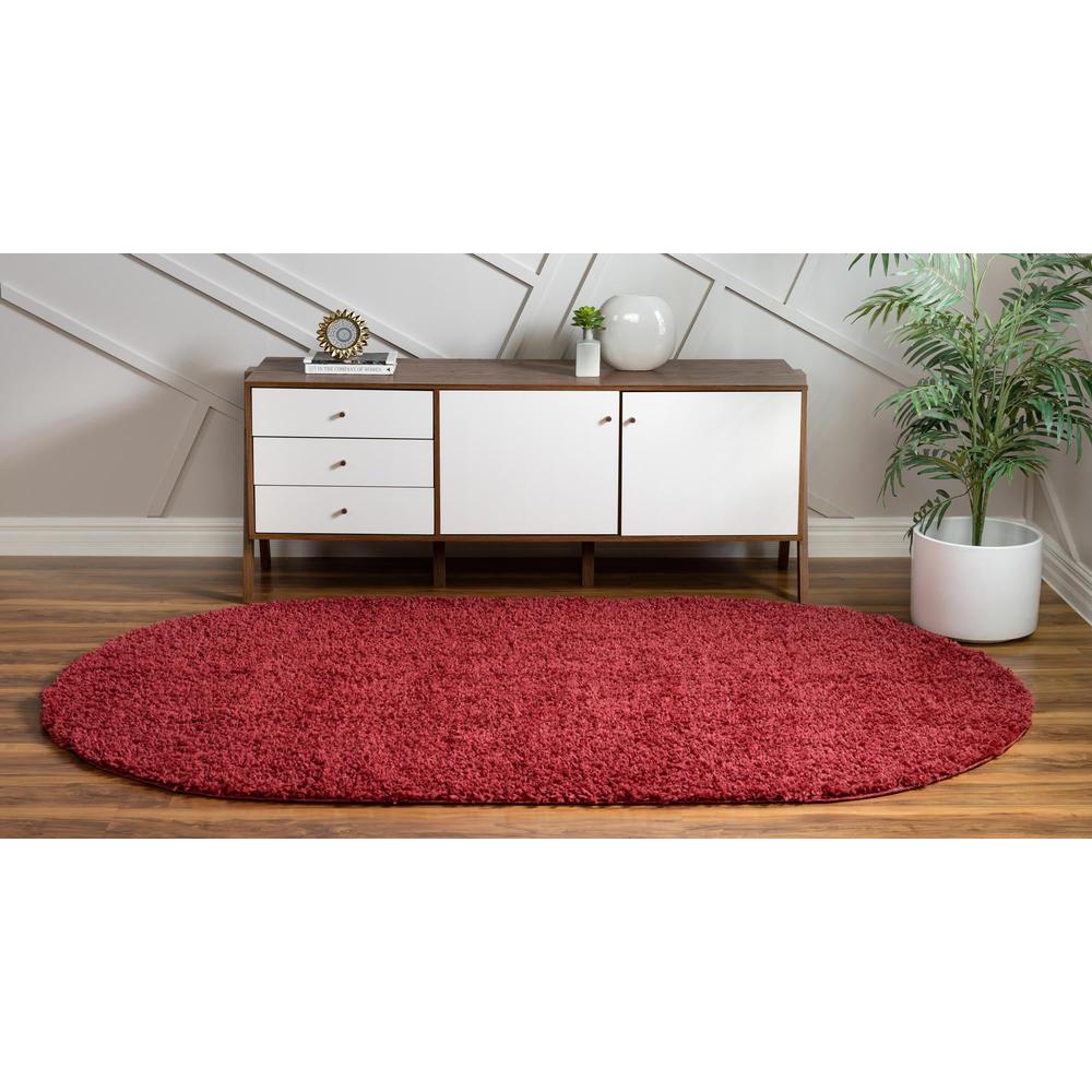 Unique Loom 5x8 Oval Rug in Poppy (3153430). Picture 4
