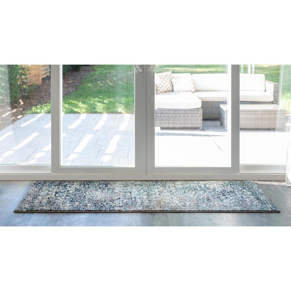 Unique Loom 8 Ft Runner in Gray (3150536). Picture 4