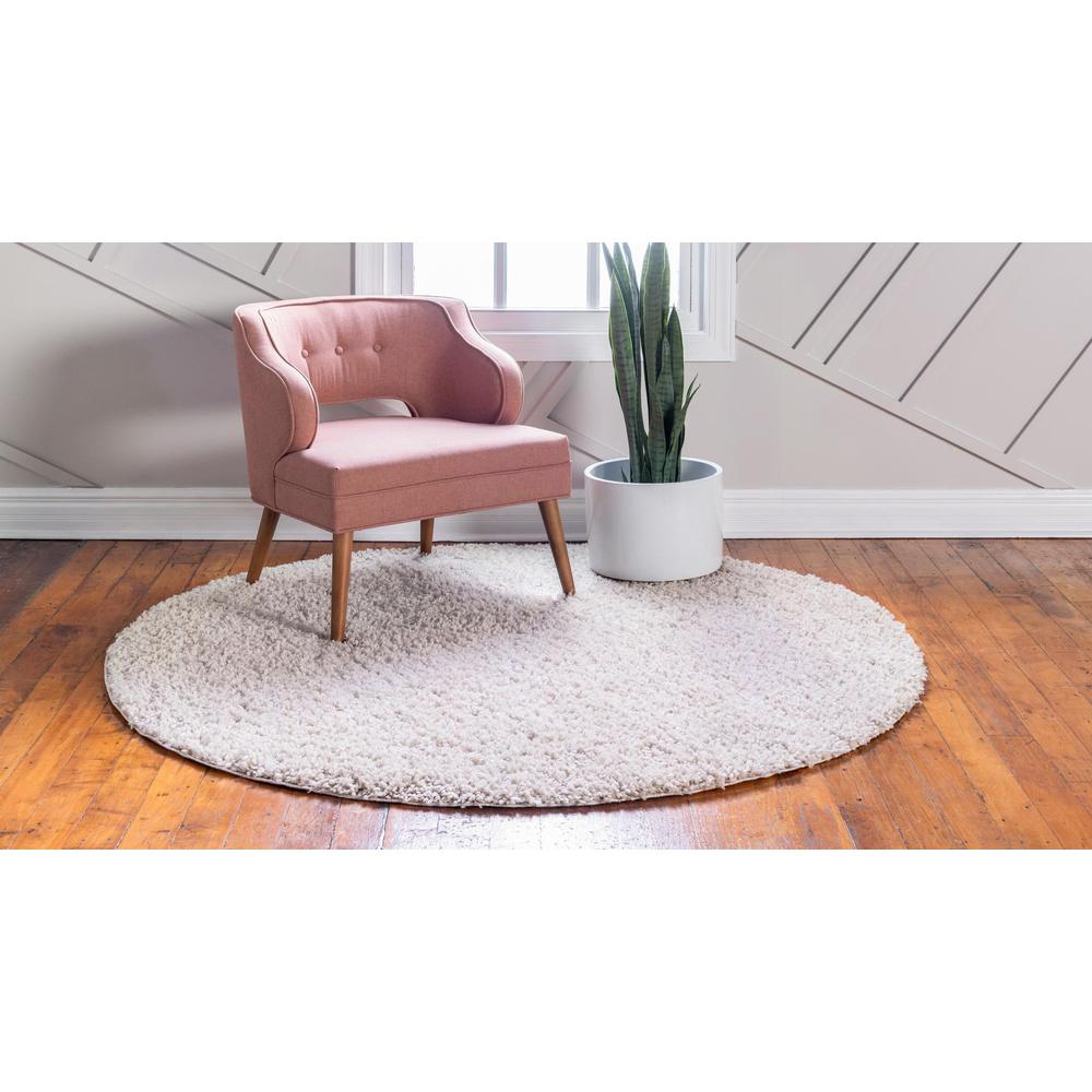 Unique Loom 10 Ft Round Rug in Linen (3153375). Picture 4