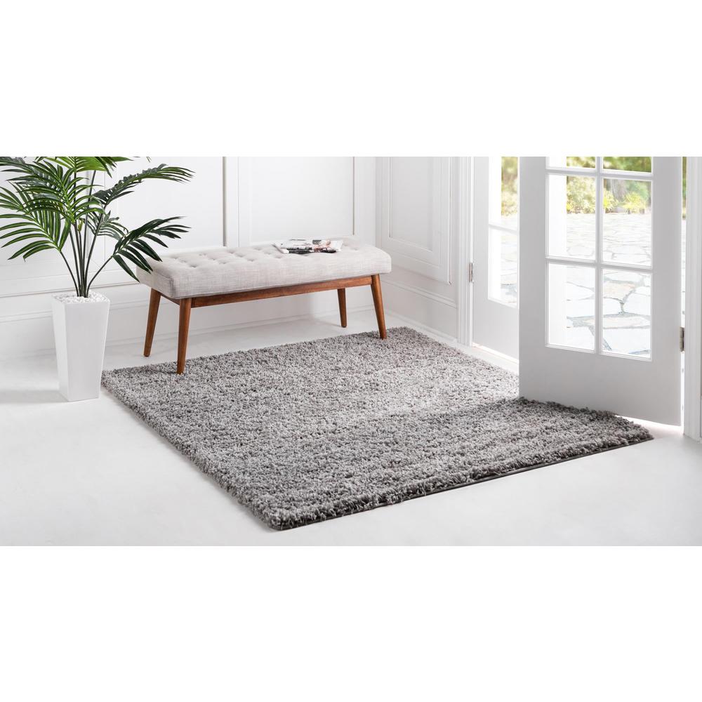 Unique Loom 5 Ft Square Rug in Cloud Gray (3151288). Picture 3