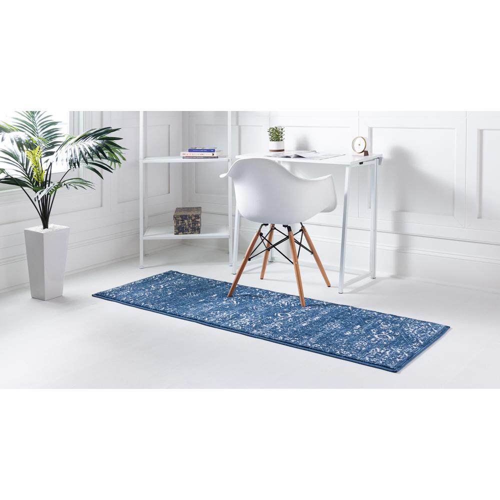 Unique Loom 8 Ft Runner in Blue (3150683). Picture 3