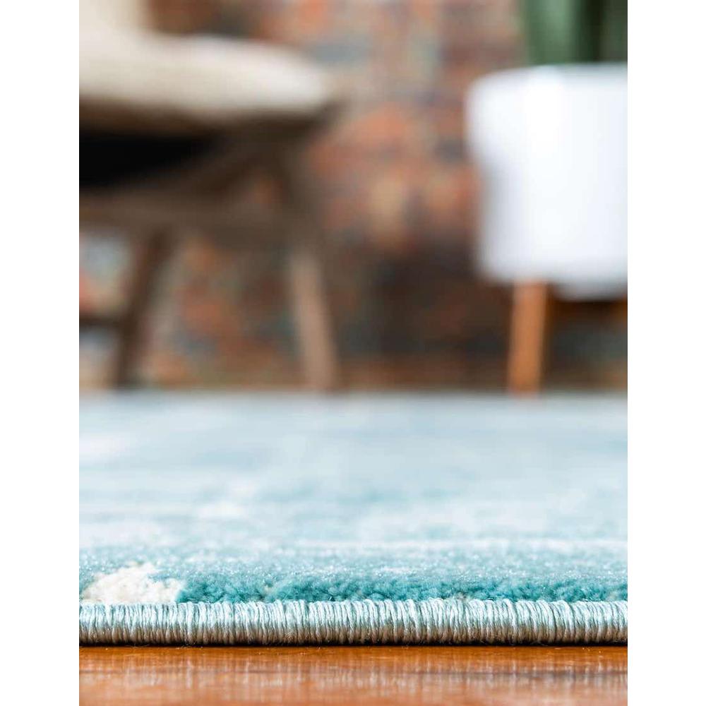 Uptown Lexington Avenue Area Rug 2' 7" x 8' 0", Runner Turquoise. Picture 5