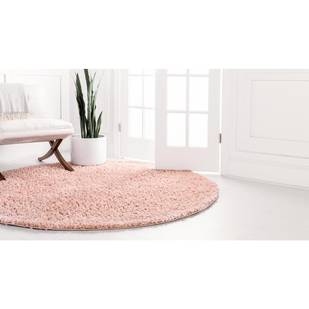 Unique Loom 10 Ft Round Rug in Dusty Rose (3153388). Picture 3