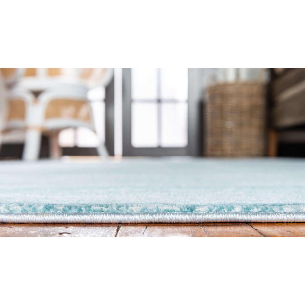 Uptown Madison Avenue Area Rug 2' 7" x 8' 0", Runner Turquoise. Picture 5