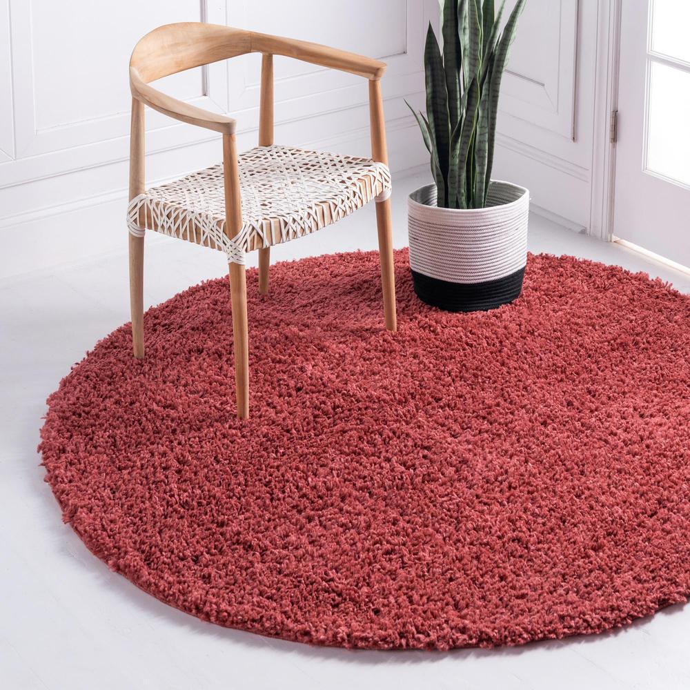 Unique Loom 10 Ft Round Rug in Poppy (3153427). Picture 2