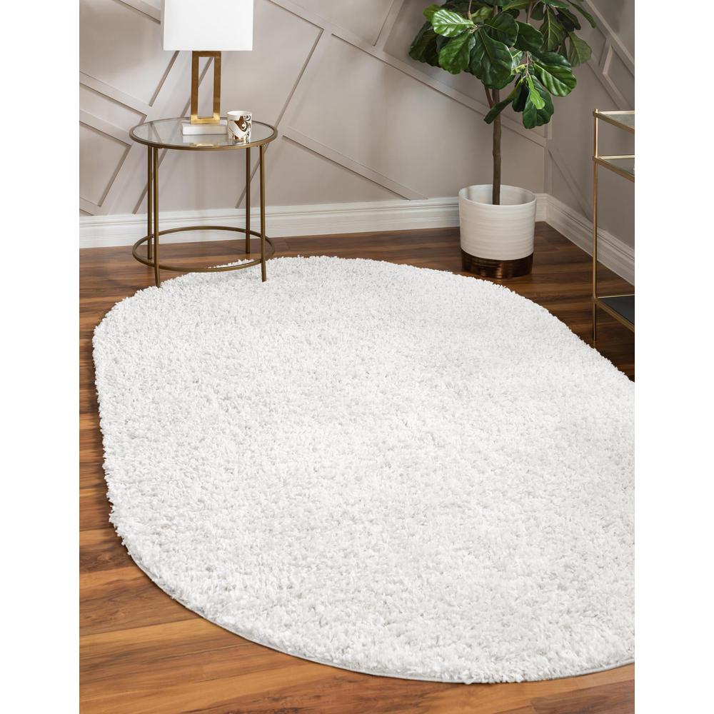 Unique Loom 5x8 Oval Rug in Ivory (3153339). Picture 2