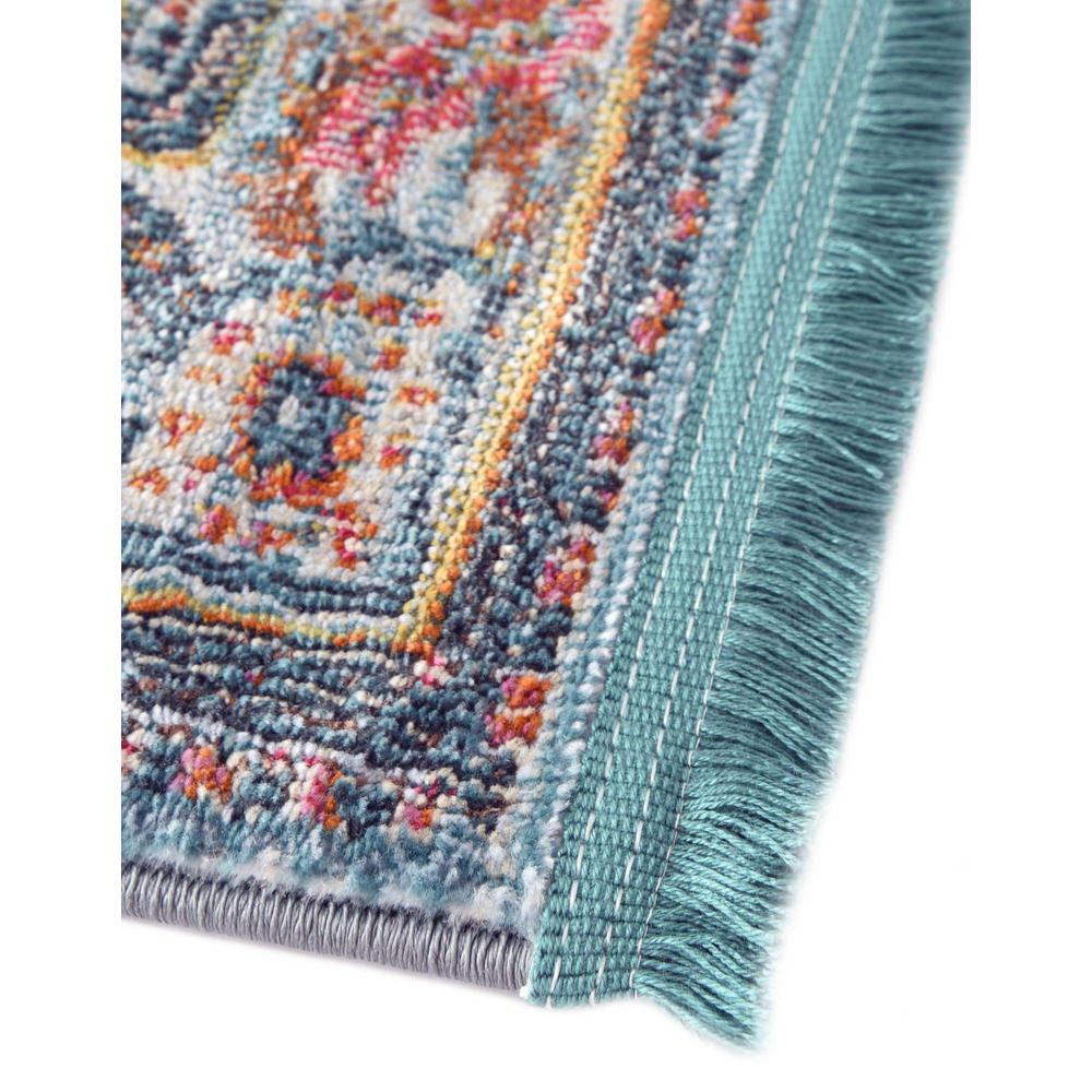 Baracoa Collection, Area Rug, Light Blue, 2' 2" x 8' 0", Runner. Picture 7