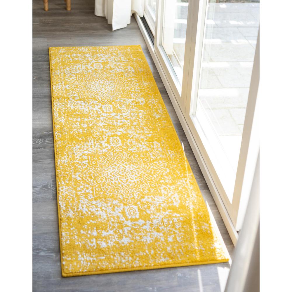 Unique Loom 8 Ft Runner in Yellow (3150416). Picture 2