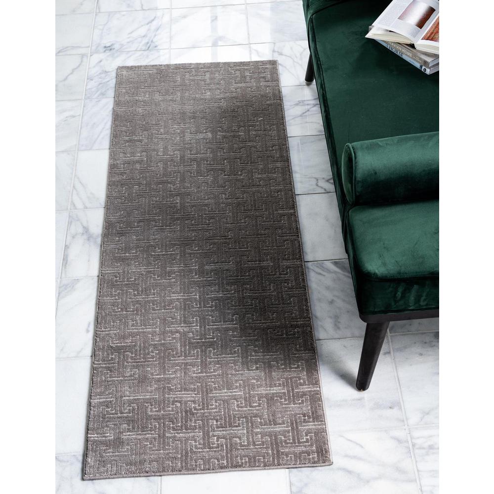 Uptown Park Avenue Area Rug 2' 7" x 13' 11", Runner Gray. Picture 2