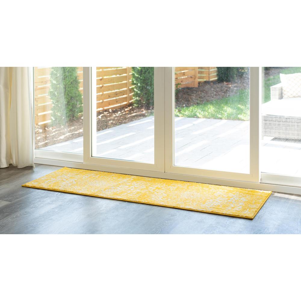 Unique Loom 8 Ft Runner in Yellow (3150416). Picture 3