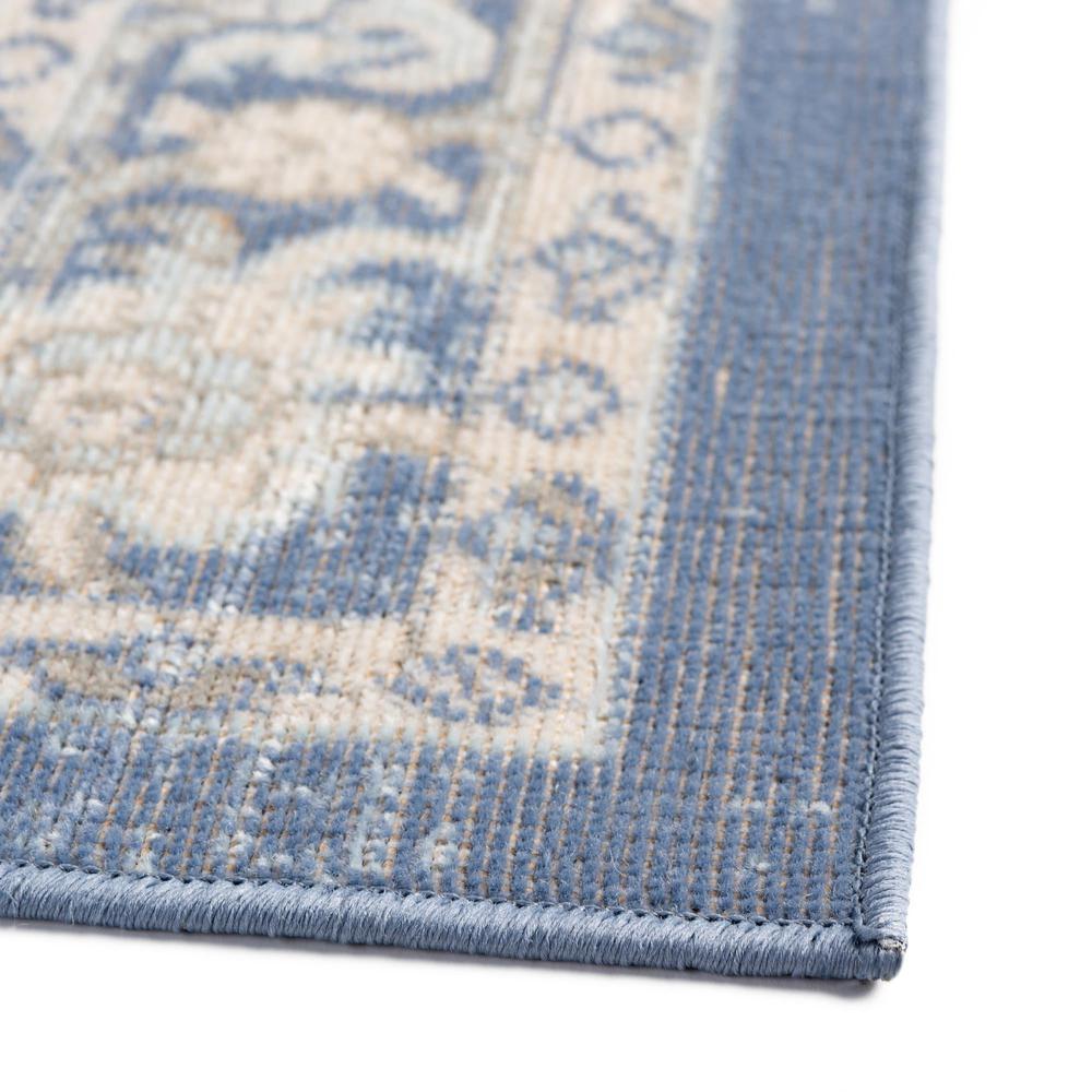 Unique Loom Rectangular 4x6 Rug in French Blue (3154819). Picture 5