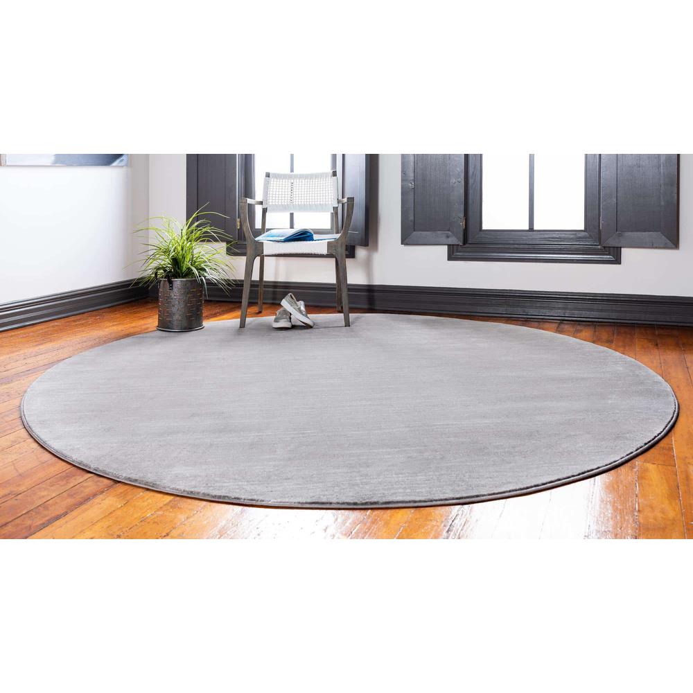 Uptown Madison Avenue Area Rug 5' 3" x 5' 3", Round Gray. Picture 3